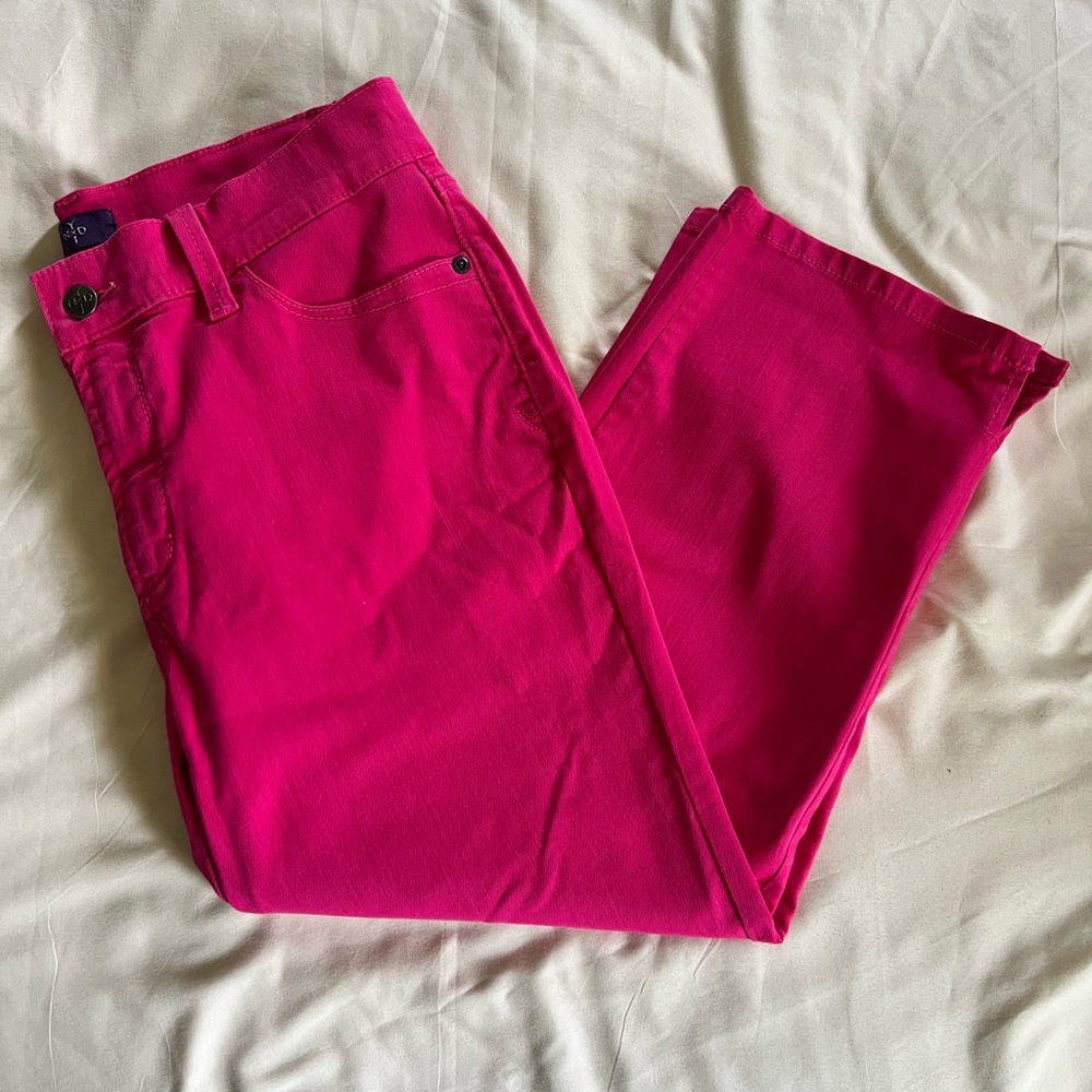 NYDJ Hot Pink Crop Jeans